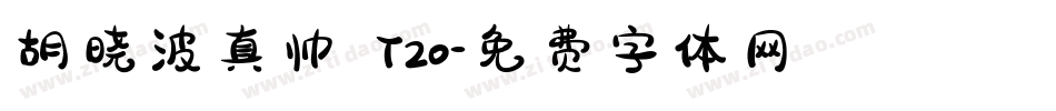胡晓波真帅 T20字体转换